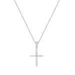 Σταυρός Ασημένιος Με Ζιργκόν Πέτρες Και Αλυσίδα 925