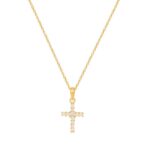 Σταυρός Επίχρυσος Με Ζιργκόν Πέτρες Σε Ασήμι 925