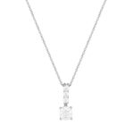 Μενταγιόν Με Λευκά Ζαφείρια Σε Λευκόχρυσο 18Κ