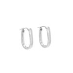 Ασημένια Σκουλαρίκια Κρίκοι Οβάλ 925