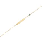 Χρυσή Ταυτότητα Παιδική 14Κ Με Τιρκουάζ Πέτρα