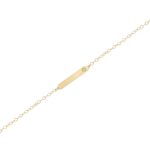 Χρυσή Ταυτότητα Για Μωρό 14Κ Με Ζιργκόν Πέτρα