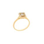 Δαχτυλίδι Χρυσό Ροζέτα 14Κ Με Ζιργκόν Πέτρες