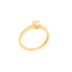 Δαχτυλίδι Μονόπετρο Χρυσό 14Κ Με Ζιργκόν