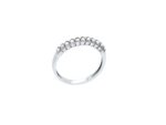 Μισόβερο Δαχτυλίδι Λευκόχρυσο 14Κ