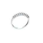 Μισόβερο Δαχτυλίδι Λευκόχρυσο 14Κ