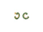 Σκουλαρίκια Με Πράσινες Πέτρες Σε Χρυσό 14Κ