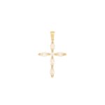 Σταυρός Γυναικείος Με Ζιργκόν Πέτρες Σε Χρυσό 14Κ