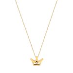 Μενταγιόν Κορώνα Με Διαμάντι Σε Χρυσό 14Κ