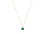 Μονόπετρο Μενταγιόν Χρυσό 14Κ Με Green Garnet