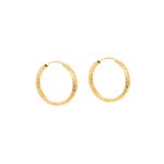 Σκουλαρίκια Χρυσοί Κρίκοι Με Διαμαντάρισμα 14Κ