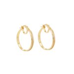 Σκουλαρίκια Κρίκοι Με Ζιργκόν Σε Χρυσό 14Κ