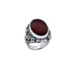 Ανδρικό Δαχτυλίδι Με Αχάτη Σε Ασήμι 925