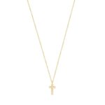 Χρυσό Σταυρουδάκι Με Ζιργκόν Πέτρες Και Αλυσίδα 9Κ