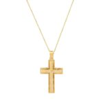 Χρυσός Σταυρός Βάπτισης Με Αλυσίδα 9Κ