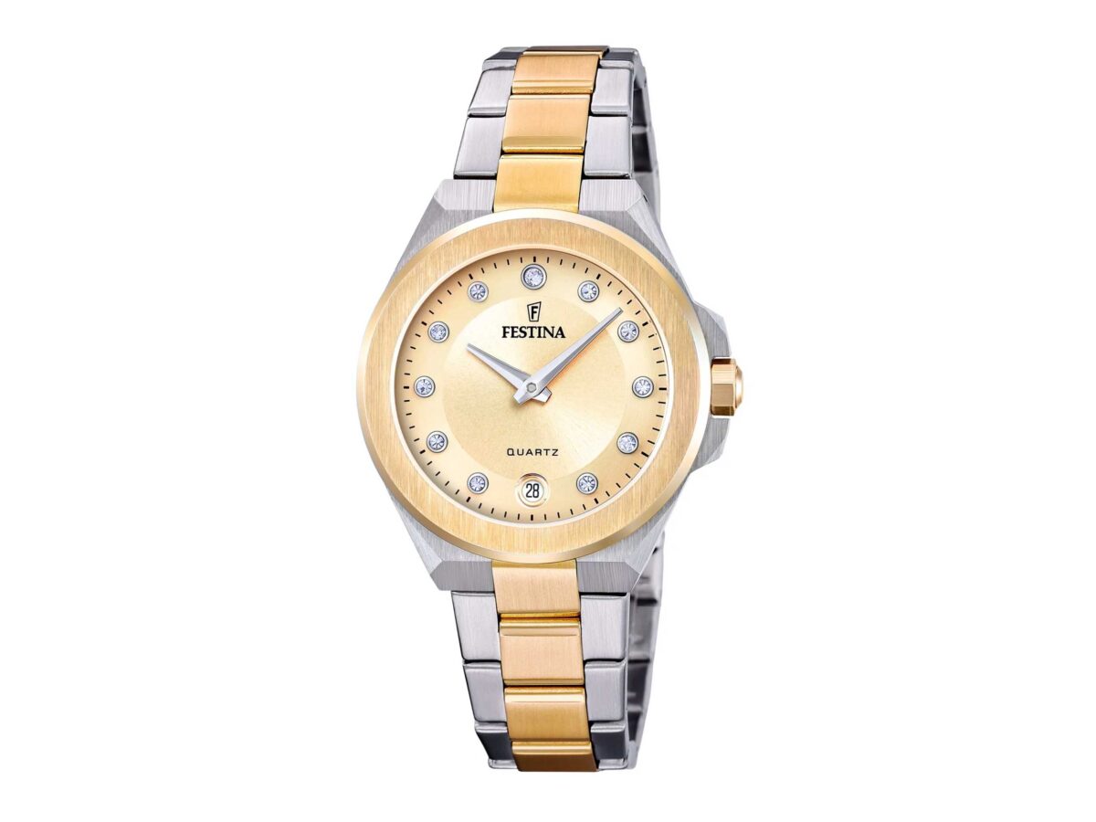 Festina Γυναικείο Ρολόι Με Δίχρωμο Μπρασελέ (F20702/2)