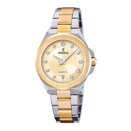 Festina Γυναικείο Ρολόι Με Δίχρωμο Μπρασελέ (F20702/2)