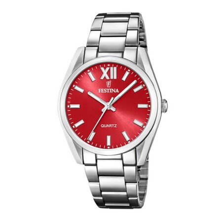 Festina Ρολόι Με Κόκκινο Καντράν