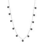 Ασημένιο Κολιέ 925 Με Μπλε Ζιργκόν