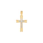 Χρυσός Σταυρός Δίχρωμος 14Κ