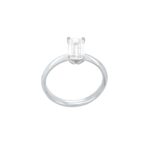 Μονόπετρο Με Διαμάντι Εργαστηρίου Emerald Cut Λευκόχρυσο 18Κ