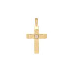 Σταυρός Γυναικείος Με Ζιργκόν Πέτρες Σε Χρυσό 14Κ