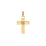 Βαπτιστικός Σταυρός Για Κορίτσι Με Ζιργκόν Σε Χρυσό 14Κ