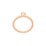 Δαχτυλίδι Μονόπετρο Ροζ Χρυσό 18Κ Με Μπριγιάν