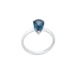 Δαχτυλίδι Μονόπετρο Με Τοπάζι Σε Λευκόχρυσο 18Κ