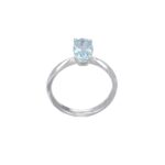 Μονόπετρο Δαχτυλίδι Με Aquamarine 18Κ
