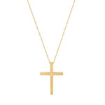 Σταυρός Χρυσός 18Κ Με Αλυσίδα Και Μπριγιάν