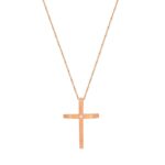 Σταυρός Βάπτισης Ροζ Χρυσός 18Κ