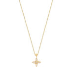 Σταυρουδάκι Χρυσό 9Κ Με Μπίλια Και Ζιργκόν Πέτρες