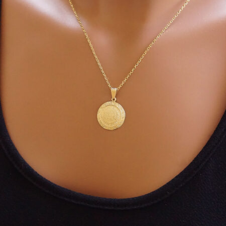 Χρυσό Μενταγιόν Με Μαιάνδρους 9 Καράτια