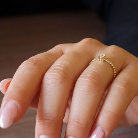 Δαχτυλίδι Μονόπετρο Διαμάντι Σε Χρυσό 18 Καράτια