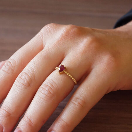 Δαχτυλίδι Με Ρουμπίνι Χρυσό 18 Καράτια