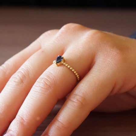 Δαχτυλίδι Με Ζαφείρι Χρυσό 18 Καράτια