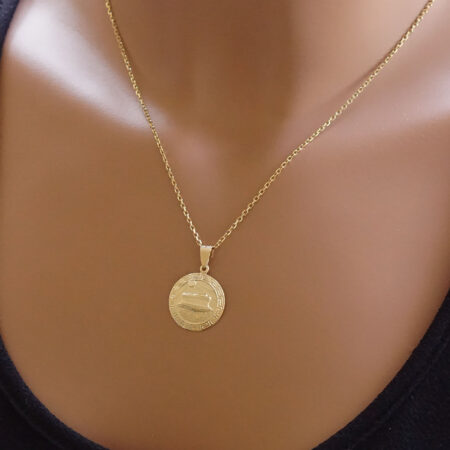 Μενταγιόν Χρυσό 9Καράτια Με Μαιάνδρους