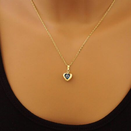 Μενταγιόν Ματάκι Καρδούλα 14 Καράτια