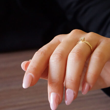 Μονόπετρο Με Διαμάντι Χρυσό 18 Καράτια