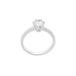 Μονόπετρο Λευκόχρυσο Δαχτυλίδι 18Κ Με Διαμάντι