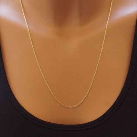 Χρυσή Αλυσίδα Σπίγγα 14 Καράτια 55,00 cm