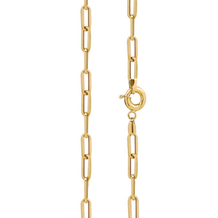 Χρυσή Paperclip Αλυσίδα 14Κ Μήκους 55,00 cm