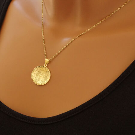 Χρυσό Κωνσταντινάτο 14Κ Διπλής Όψης