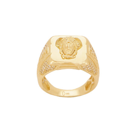 Δαχτυλίδι Ανδρικό Χρυσό 14Κ Με Ζιργκόν