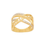 Δαχτυλίδι Χιαστί Με Μαιάνδρους Και Ζιργκόν Σε Χρυσό 14Κ