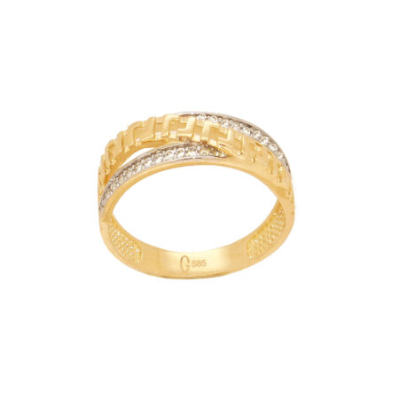 Δαχτυλίδι Χρυσό Δίχρωμο 14Κ Με Ζιργκόν