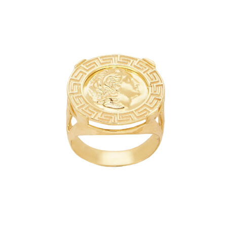 Δαχτυλίδι Μέγας Αλέξανδρος Σε Χρυσό 14Κ