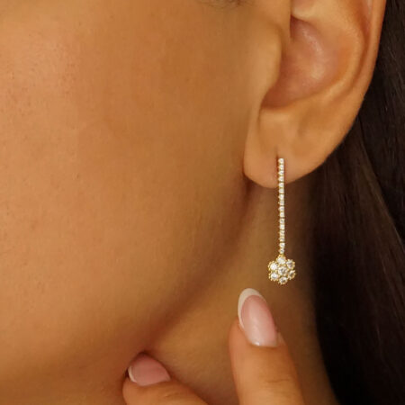 Κρεμαστά Γυναικεία Σκουλαρίκια 14 Καράτια