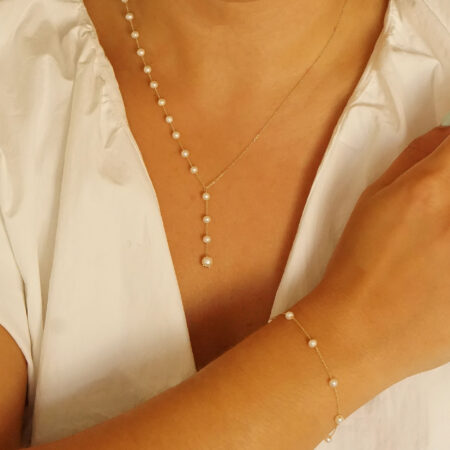 Κρεμαστό Με Μαργαριτάρια Σε Χρυσό 14 Καράτια